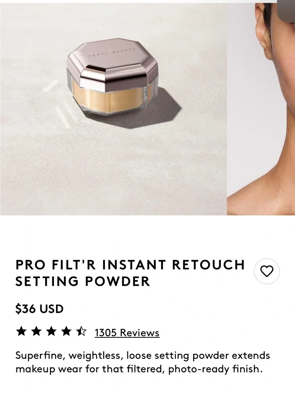 Fenty pro filt’r setting powder